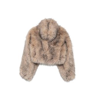 Rotate Faux-fur Cropped Jacket