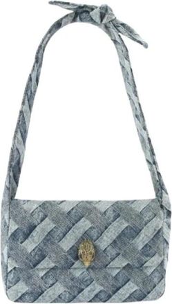 Kurt Geiger Kensington Knot Schoudertas - Dames - Schoudertassen - Blauw - ONE Size - Denim - Tassen