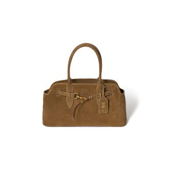 Miu Miu Aventure Suede Bag, Woman, Olive Green