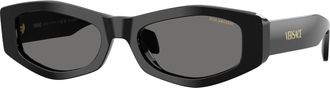 Versace Dark Grey Geometric Ladies Sunglasses VE4487 GB1/87 54