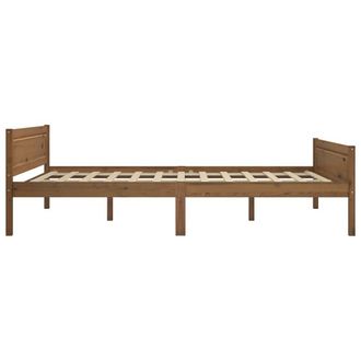 Berkfield Home Modern Bed Frame Solid Pinewood Honey Brown 120x200 cm | Size: Small Double
