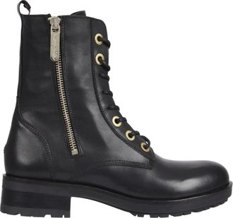 Tommy Hilfiger Essentials Biker Boot - Dames - Schoenen - Zwart - Maat: 38 EU Leer