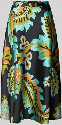 Herzen&rsquo;s Angelegenheit Midirock aus Satin im Allover-Look in Black, Gr&ouml;&szlig;e 34