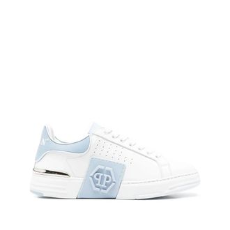 Philipp Plein Sneakers, female, Blue, 4 UK, Low-Top Trainers in Black Leather