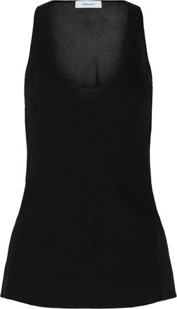 Ferragamo Womens Silk Tank Top In Black