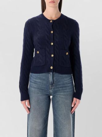 Polo Ralph Lauren cashmere wool cable knit cropped cardigan