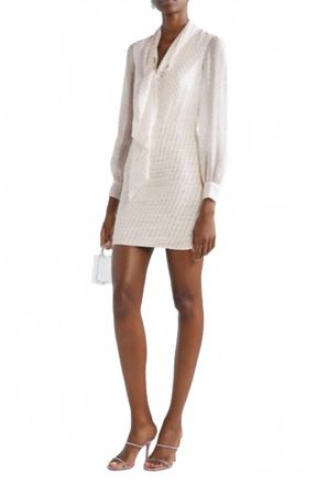 Haney Silk-Blend Chiffon Mini Dress In Metallic Fil Coupe