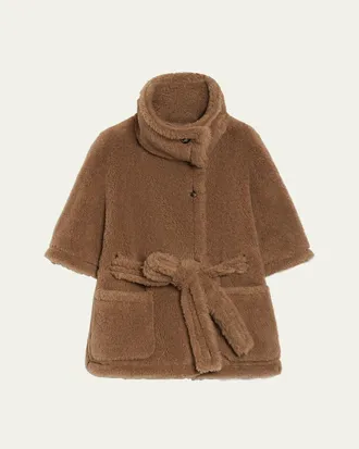 Max Mara Goat & Shearling Dyed Cape