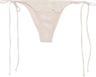 Frankies Bikinis Mackenzie Satin Bottom - Dames - Onderbroek - Beige - M - Ondergoed