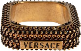 Versace Axis Ring - Heren - Ringen - Geel - 56 MM - Accessoires