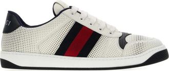 Gucci Screener Sneaker - Heren - Sneakers - Wit - 40 EU - Leer - Schoenen