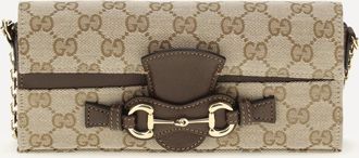 Gucci GG Fabric chain Wallet with Horsebit Female UNI