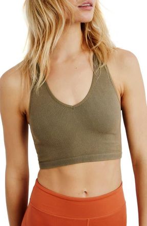 Free People FP Movement Free Throw Crop Tank in Army at Nordstrom, Size X-Large