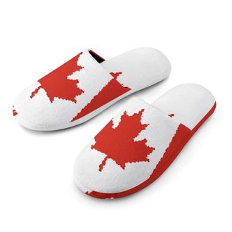 Generic Canada Canadian Flag Fragments Mens House Slippers Slip Indoor Slipper On Shoes Warm Outdoor