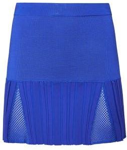 Fleur du Mal Rib & Crochet Knit Skirt in Hydrangea at Nordstrom, Size X-Small
