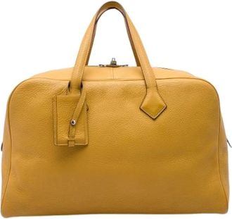 Herm&egrave;s Borsa Week-end Victoria Pre-owned - - Pre-owned - Donna - Giallo - ONE SIZE