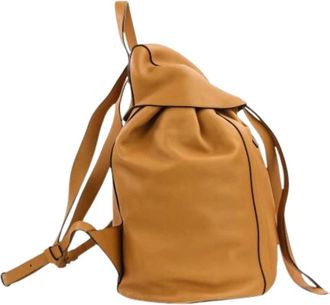 Loewe Pre-owned Leren Rugzak - Dames - Vintage Rugzakken - Bruin - ONE Size - Leer - Vintage