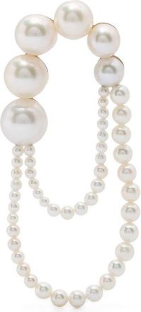 Sophie Bille Brahe 14K Yellow Gold Embrassée De Perle Earrings - Womens - 14kt Recycled Yellow Gold/Freshwater Pearl