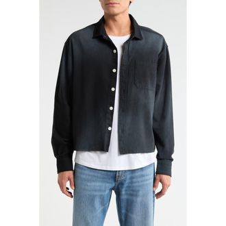 PacSun Pike Work Button-Up Shirt in Black at Nordstrom, Size X-Large