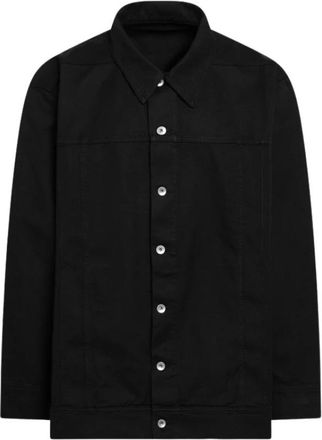 Rick Owens Overhemden, Heren, Zwart, S, Katoen, Jumbo Worker