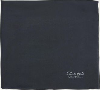 Charvet Mens Silk Logo-Print Pocket Square