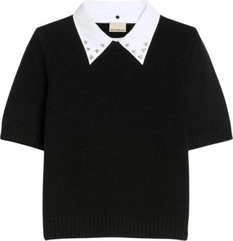 Pennyblack Pbplampada Knit - Dames - Ronde hals truien - Zwart - M - Wol - Truien & Vesten