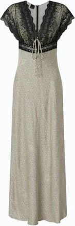 Pinko Aspasia Maxi Jurk - Dames - Maxi kleedjes - Beige - M - Satijn - Kleedjes