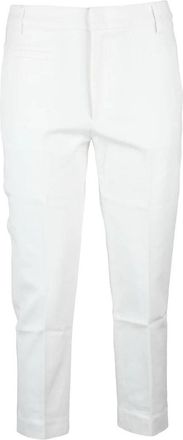Dondup Ariel White Tapered Leg Trousers
