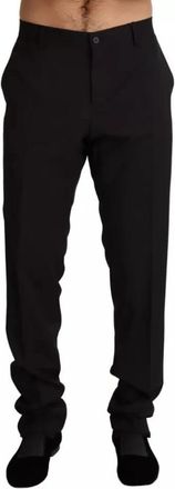 Dolce & Gabbana Skinny Dress Broeken - Heren - Straight fit broeken - Zwart - 2XL - Wol - Broeken