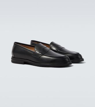 Thom Sweeney Leather penny loafers