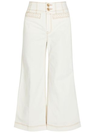 Zimmermann Roselight Cropped Flared-leg Jeans - Cream - 27 (W27 / UK8-10 / S)