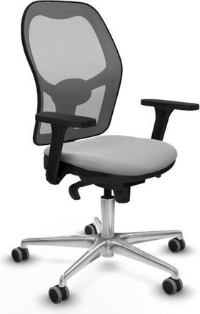 Piqueras y Crespo Piqueras Y Crespo - Jorquera sincro malla gris similpiel gris claro brazos 3D base aluminio ruedas 65mm engomada