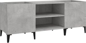 vidaXL Vidaxl - Record Cabinet Concrete Grey 121x38x48 cm Engineered Wood