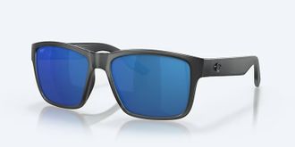 Costa Unisex Paunch Polarized Sunglasses In Smoke Crystal Blue Mirror