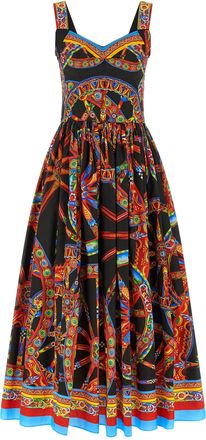 Dolce & Gabbana Multicolor Cotton Long Womens Dress