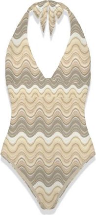 MC2 Saint Barth Zee Kleding Multi Colour Stijl - Dames - Badpakken - Beige - M - Badmode