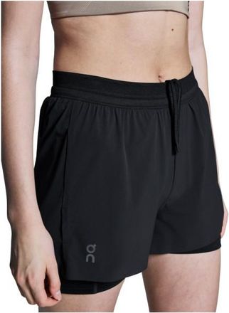 On 3 Performance 2/1 Shorts Laufshorts f&uuml;r Damen | schwarz