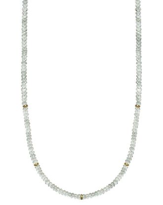 Jewelmak 14K Green Amethyst Necklace