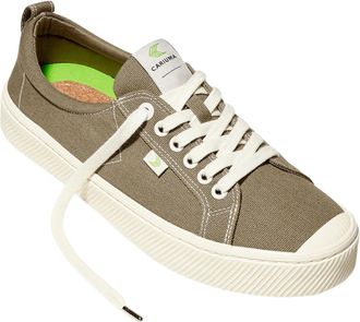 Cariuma Womens Cariuma OCA Low Sneakers Burnt Sand Canvas Lifestyle Shoes GAL2080