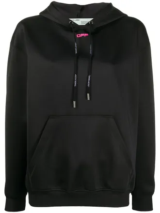 Off-white Felpa oversize con stampa - Nero