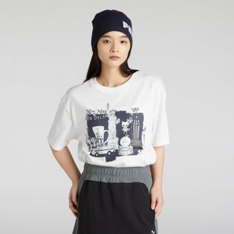 Puma T-shirt a maniche corte NEKOSAN x HOOPS DYLAN unisex, Abbigliamento, Bianco, M