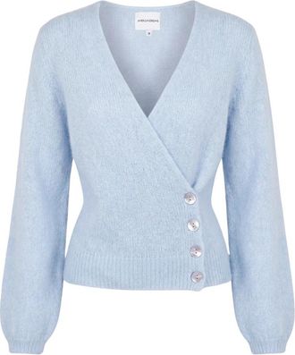 Americandreams Mariya Wrap Cardigan - Dames - Vesten - Blauw - S - Wol - Truien & Vesten