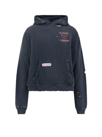 Paly Hollywood Paly Cotton Sweatshirt With Destroyed Effect