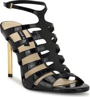Nine West Saleen Strappy Sandal in Black at Nordstrom Rack, Size 7.5