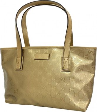 Gucci Gold Pvc Tote Bag (Pre-Owned)
