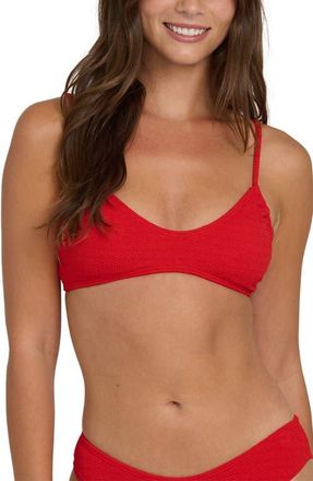 Billabong Rising Tide Textured Bikini Top in Fiesta Red at Nordstrom, Size X-Small