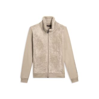 Freddy Felpa con zip, collo e fronte in sherpa, logo borchie
