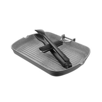 KASANOVA Bistecchiera Petra da 26x36 cm con pinza in nylon