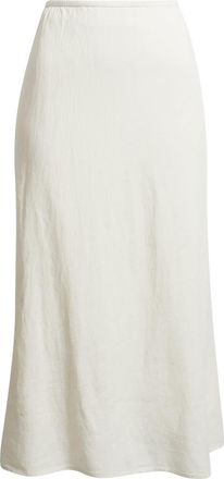 Nordstrom Linen Blend Midi Skirt in Ivory Tofu at Nordstrom, Size Xx-Large