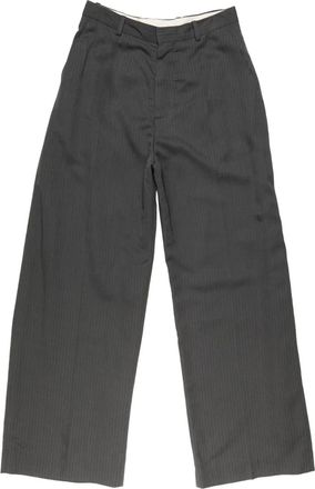 Acne Studios pinstripe trousers - men - EcoVero Viscose (LENZING)/Recycled Viscose/Viscose - 48 - Grey